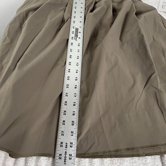 Uniqlo Women Beige Pleated A-Line Skirt Medium Waist 28-29 inches Stretch Casual - Picture 8 of 8
